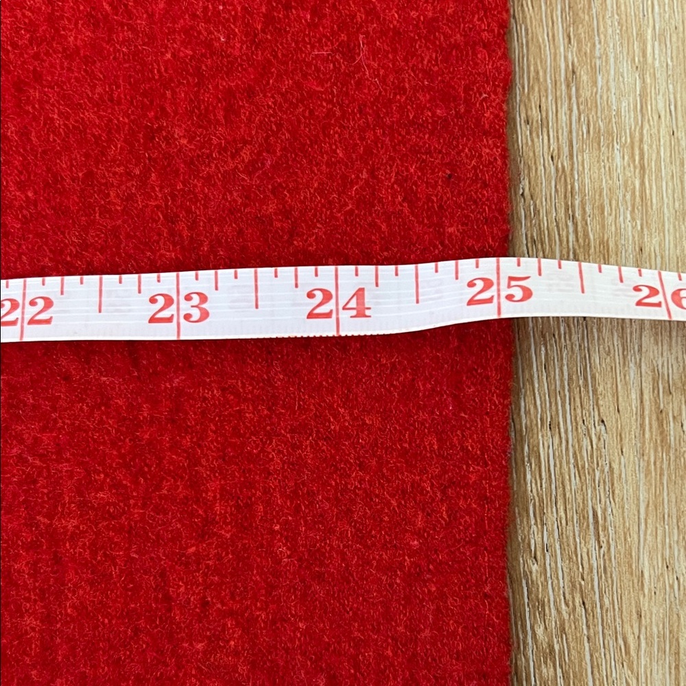Eileen Fisher | Vibrant Red Open-Front Fine Merino Wool Shawl Cardigan Size L - Picture 16 of 16